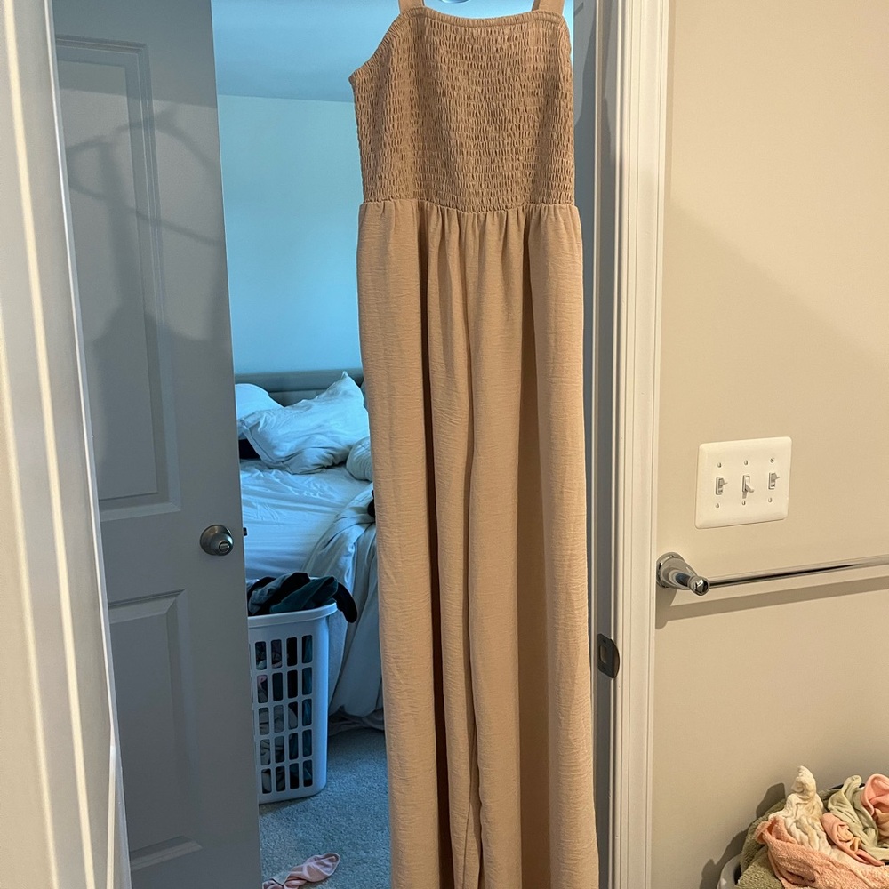 Elegant Tan Jumpsuit